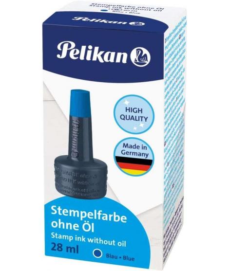 Pelikan Tinta de Sellar sin Aceite - 28ml - Secado Rapido - Resistente al Agua - Color Azul Intenso