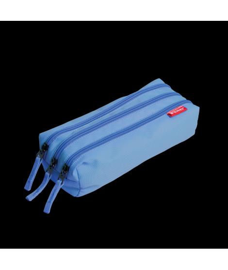 Enri Estuche con 3 Cremalleras - Color Azul