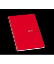 Enri Fº Tapa Dura Cuaderno Espiral 4x4 con Margen 100 Hojas Rojo - Resistente Tapa Dura - Cuadriculado 4x4 con Margen - 100 Hoja