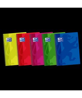 Oxford School Classic Fº Cuaderno Espiral - Tapa de Plastico Resistente - 1 Linea con Margen para Escribir Ordenadamente - 80 Ho