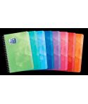 Oxford Lagoon Indice Alfabetico Espiral 50 Hojas Cuadricula 5x5 - Tamaño 11x17cm - Tapa de Plastico Resistente - Organiza tus Do