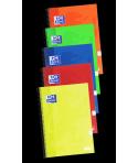 Oxford School Classic Write&Erase Cuaderno Espiral Folio 80 Hojas Cuadricula 4x4mm con Margen - Tapa Extradura - Colores Surtido