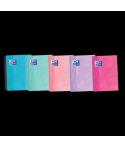 Oxford School Touch A5+ Europeanbook Libreta Espiral 120 Hojas Cuadricula 5x5 con Bandas de Color - Tapa Extradura con Tacto Sua