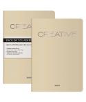 Dohe Creative Cuaderno Notebook A4 40 Hojas Lisas - Papel Ahuesado 90 g/m2 - Tapa en Cartulina 300g/m2 - Color Beige