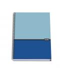 Dohe Cuaderno Espiral Tapa Dura A4 - 228x300mm - Cubierta Carton Forrado - Espiral Metalico Negro - 100 Hojas Offset 90g Micrope