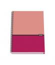 Dohe Cuaderno Espiral Tapa Dura A4 - 228x300mm - Cubierta Carton Forrado - Interior 100 Hojas Offset 90g - Cuadricula 5mm