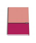 Dohe Cuaderno Espiral Tapa Dura A4 - 228x300mm - Cubierta Carton Forrado - Interior 100 Hojas Offset 90g - Cuadricula 5mm