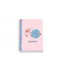 Dohe Cuaderno A5 con Cubierta en Cartulina Contracolada - 80 Hojas de Papel Offset de 90g - Cuadricula de 4mm con Margen - Encua