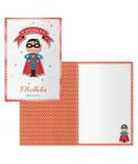 Dohe Superdad Pack de 6 Tarjetas de Felicitacion para Padres - 11.5x17cm - Impresion a Todo Color - Estampaciones con Pelicula d