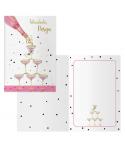 Dohe Copas Pack de 6 Tarjetas de Felicitacion de Boda - 11.5x17cm - Impresas a Todo Color - Estampaciones con Pelicula de Color 