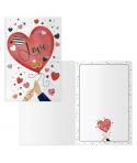 Dohe Pack de 6 Tarjetas de Felicitacion de San Valentin - 11.5x17cm - Impresas a Todo Color - Estampaciones con Pelicula de Colo