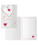 Dohe Pack de 6 Tarjetas de Felicitacion de San Valentin - 11.5x17cm - Impresion a Todo Color - Estampaciones con Pelicula de Col