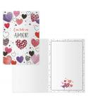 Dohe Pack de 6 Tarjetas de Felicitacion de San Valentin - 11.5x17cm - Impresas a Todo Color - Estampaciones con Pelicula de Colo