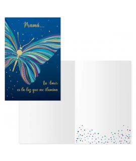Dohe Tarjeta de Felicitacion Dia de la Madre - 11.5x17cm - Impresas a Todo Color - Estampaciones con Pelicula de Color - Estampa