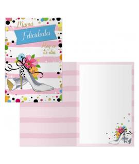 Dohe Tarjeta de Felicitacion Dia de la Madre - 11.5x17cm - Impresas a Todo Color - Estampaciones con Pelicula de Color - Estampa