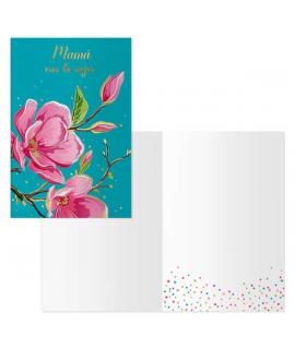 Dohe Tarjeta de Felicitacion Dia de la Madre - 11.5x17cm - Impresas a Todo Color - Estampaciones con Pelicula de Color - Estampa