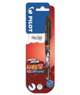 Pilot Frixion Ball Naruto Shippuden Boligrafo de Gel Borrable - Punta de Bola 0.7mm - Trazo 0.4mm - Grip de Agarre - Color Negro