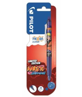 Pilot Frixion Clicker Naruto Shippuden Boligrafo de Gel Retractil Borrable - Punta de Bola 0.7mm - Trazo 0.4mm - Grip de Agarre 