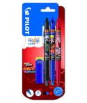 Pilot Frixion Clicker Naruto Shippuden Pack de 3 Boligrafos de Gel Retractil Borrable + Borrador - Punta de Bola 0.7mm - Trazo 0