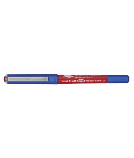 Uni-ball Eye Ocean Care UB-150ROP Boligrafo de Tinta Liquida - Punta de Bola 0.5mm - Tinta Resistente al Agua y Luz - Color Rojo