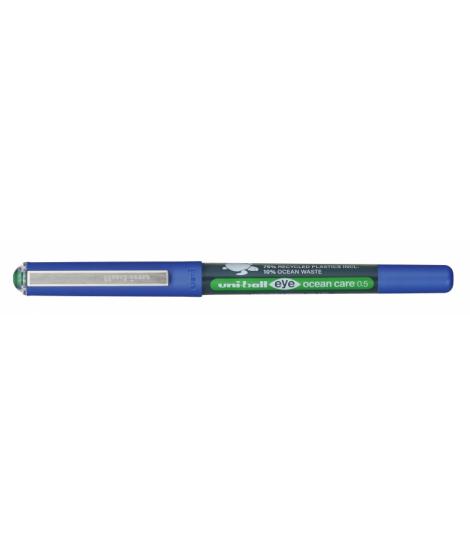 Uni-ball Eye Ocean Care UB-150ROP Boligrafo de Tinta Liquida - Punta de Bola 0.5mm - Tinta Resistente al Agua y Luz - Color Verd