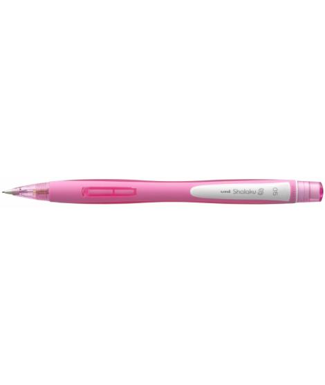 Uni-ball Shalaku S M5-228 Portaminas - Ancho de Trazo 0.5mm - 2 Minas HB Incluidas - Goma de Borrar Integrada - Color Rosa