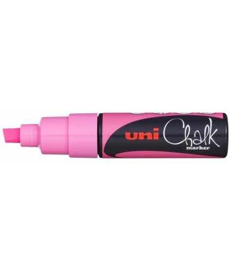 Uni-ball PWE-8K Marcador de Tiza Liquida - Punta Biselada 8mm - Borrado en Humedo - Resistente a la Lluvia y Exteriores - Color 