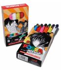 Posca PC-1MR Pack de 12 Marcadores de Pintura - Punta Roller de Fibra 0.7mm - Tinta Base al Agua - Resistente a la Luz - No Perm