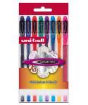 Uni-ball Signo Basico Pack de 8 Boligrafos de Tinta Gel - Punta de Bola 0.7mm - Tinta Resistente al Agua y Luz - Colores Surtido