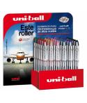 Uni-ball Vision Elite UB-200 Expositor de 36 Rollerballs de Tinta Liquida - Punta de Bola 0.8mm - Sistema Antifugas para Viajes 