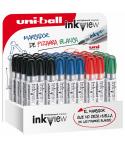Uni-ball Inkview PWB-202 Expositor de 36 Marcadores de Pizarra Blanca - Punta Conica 1.8-2.2mm - Zona Transparente para Nivel de