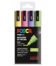 Posca PC-5M Estuche de 4 Marcadores de Pintura - Punta de Bala 1.8-2.5mm - Tinta Base al Agua - Resistente a la Luz - Color Surt