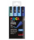 Posca PC-5M Estuche de 4 Marcadores de Pintura - Punta de Bala 1.8-2.5mm - Tinta Base al Agua - Resistente a la Luz - Color Surt