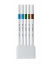 Uni-ball EMOTT Ever Fine Pack de 5 Marcadores de Linea Fina - 0.4mm - Punta Duradera - Ancho de Linea Constante - Base de Agua -