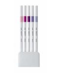 Uni-ball PEM-SY Set Nº7 Emott Floral Colors Pack de 5 Rotuladores de Linea Fina - Punta 0.4mm - Tinta a Base de Agua - Diseño In