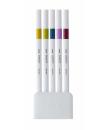 Uni-ball EMOTT Ever Fine Pack de 5 Marcadores de Linea Fina - 0.4mm - Punta Duradera - Ancho de Linea Constante - Base de Agua -