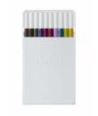 Uni-ball PEM-SY 10C NO.3 Estuche de 10 Marcadores de Linea Fina - Punta 0.4mm - Tinta a Base de Agua - Diseño Innovador - Ancho 
