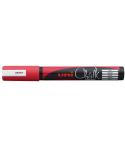 Uni-ball PWE-5M Marcador de Tiza Liquida - Punta Conica 1.8-2.5mm - Borrado en Humedo - Resistente a la Lluvia - Color Rojo
