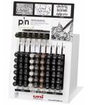 Uni-ball Uni Pin 200S Expositor de 60 Rotuladores Calibrados - Punta Poliacetal - Tinta Pigmentada Resistente al Agua y Luz - Co
