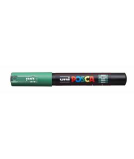Posca PC-1M Marcador de Pintura - Punta Conica 0.7mm - Tinta Base al Agua - Resistente a la Luz - Color Verde