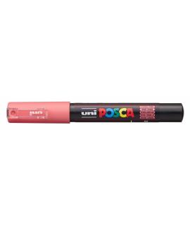 Posca PC-1M Marcador de Pintura - Punta Conica 0.7mm - Tinta Base al Agua - Resistente a la Luz - Color Rosa Coral