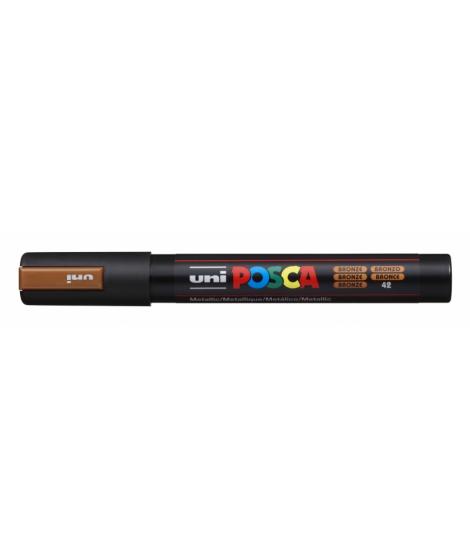 Posca PC-5M Marcador de Pintura - Punta de Bala 1.8-2.5mm - Tinta Base al Agua - Resistente a la Luz - Color Bronce