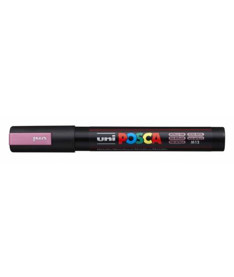 Posca PC-5M Marcador de Pintura - Punta de Poliester 1.8-2.5mm - Tinta Base al Agua - Resistente a la Luz - Color Rosa Metálico