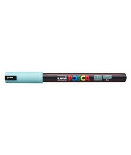 Posca PC-1MR Marcador de Pintura - Punta Tipo Roller 0.7mm - Tinta Pigmentada Base al Agua - Resistente a la Luz - Color Verde M