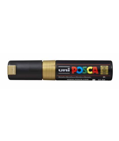 Posca PC-8K Marcador de Pintura - Punta Biselada Acrilica 8mm - Tinta Base al Agua - Resistente a la Luz - No Permanente - Color