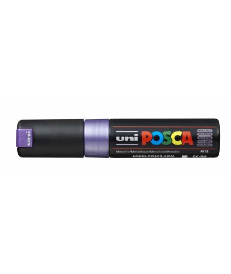 Posca PC-8K Marcador de Pintura - Punta Biselada Acrilica 8mm - Tinta Base al Agua - No Permanente - Resistente a la Luz - Color