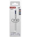 Uni-ball UMN-S-07 Pack de 5 Boligrafos de Tinta Gel - Punta de Bola 0.7mm - Escritura Ultra Fluida - Agarre Suave y Comodo - Col