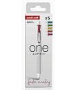 Uni-ball UMN-S-07 Pack de 5 Boligrafos de Tinta Liquida - Punta de Bola 0.7mm - Escritura Ultra Fluida - Agarre Suave y Comodo -