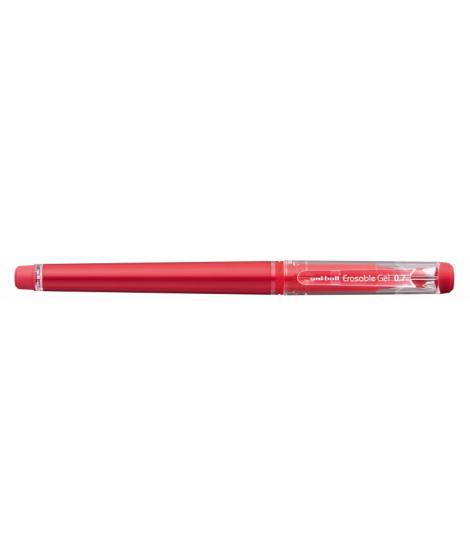 Uni-ball UF-222 Roller de Gel Borrable - Punta de Bola 0.7mm - Tinta Termosensible - Doble Goma de Borrado - Color Rojo