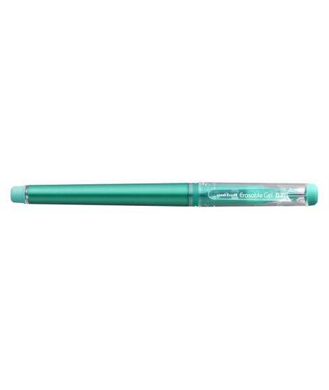 Uni-ball UF-222 Roller de Gel Borrable - Punta de Bola 0.7mm - Tinta Termosensible - Doble Goma de Borrado - Color Verde